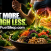 Person lifting a forkful of salad from a bowl illustrating a low-fat vegan diet