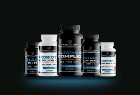 Salty Reset bundle: DETOX – Bentonite Clay Cleanse, NAC Plus, PROBIOTIC – 40 Billion CFU, SHIELD – Glutathione Complex, Digestive Enzyme
