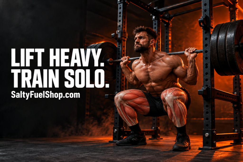 Best power rack demonstrated by a man performing heavy back squats