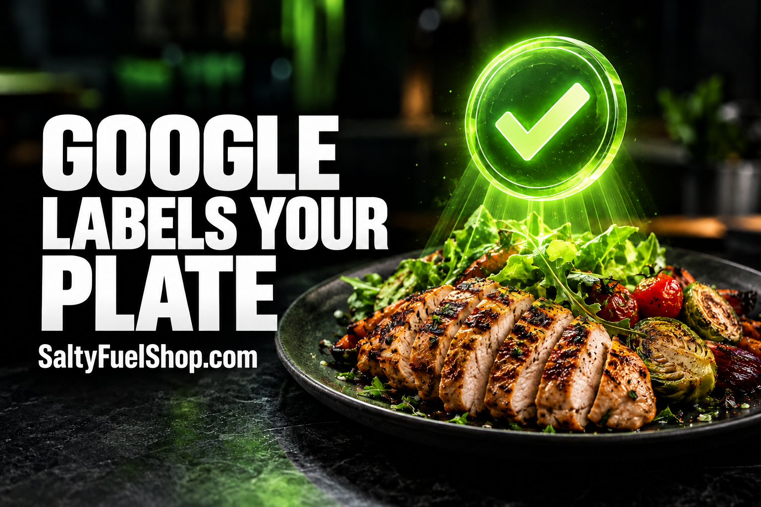 Google Business Profiles dietary options marked on a restaurant plated meal