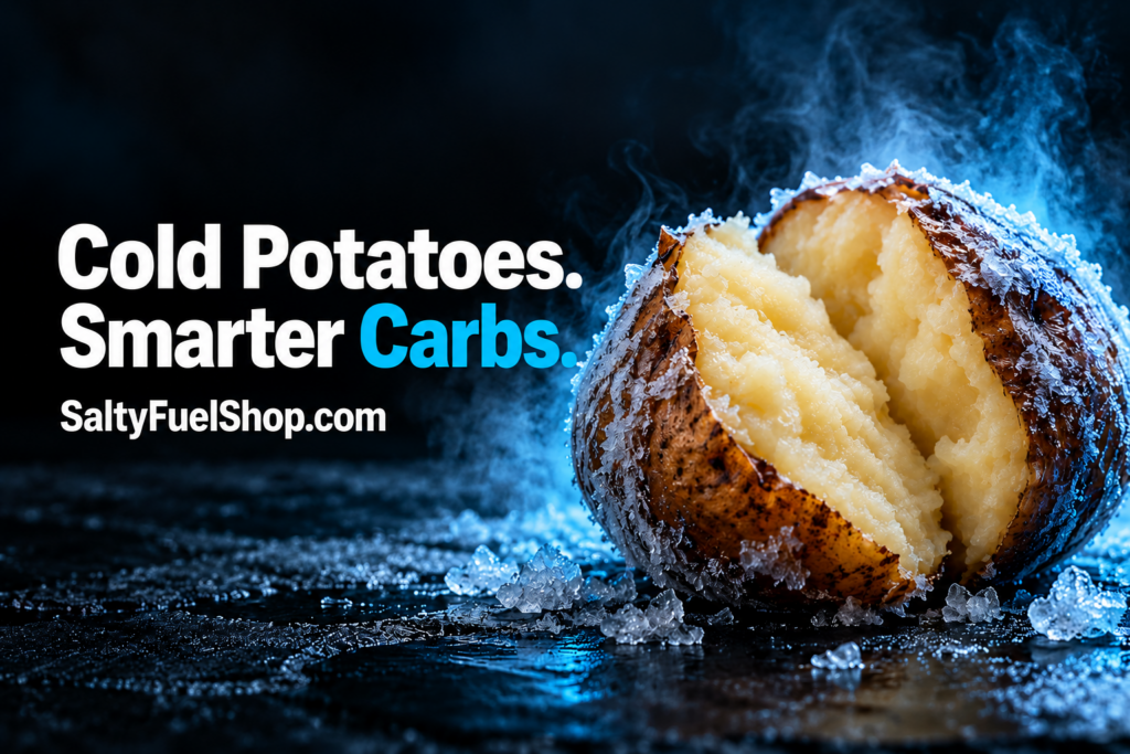 Resistant starch cooling demonstrated by chilled baked potato on ice