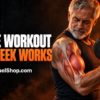 Older man performing a strength training session a week with a dumbbell